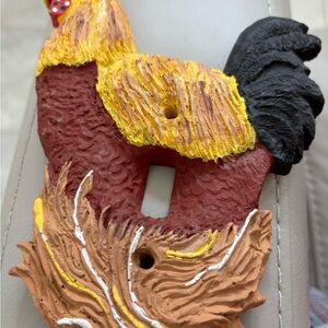 Vibrant Rooster Light Switch Cover